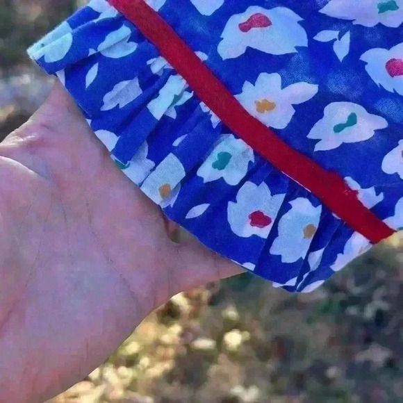 Vintage Floral Blue Dress - Picture 5 of 8